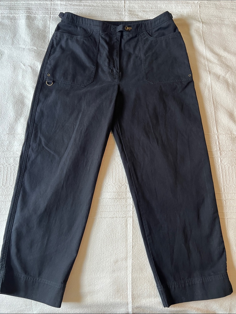 Ralph Lauren Black Straight-Leg Casual Utility Pants